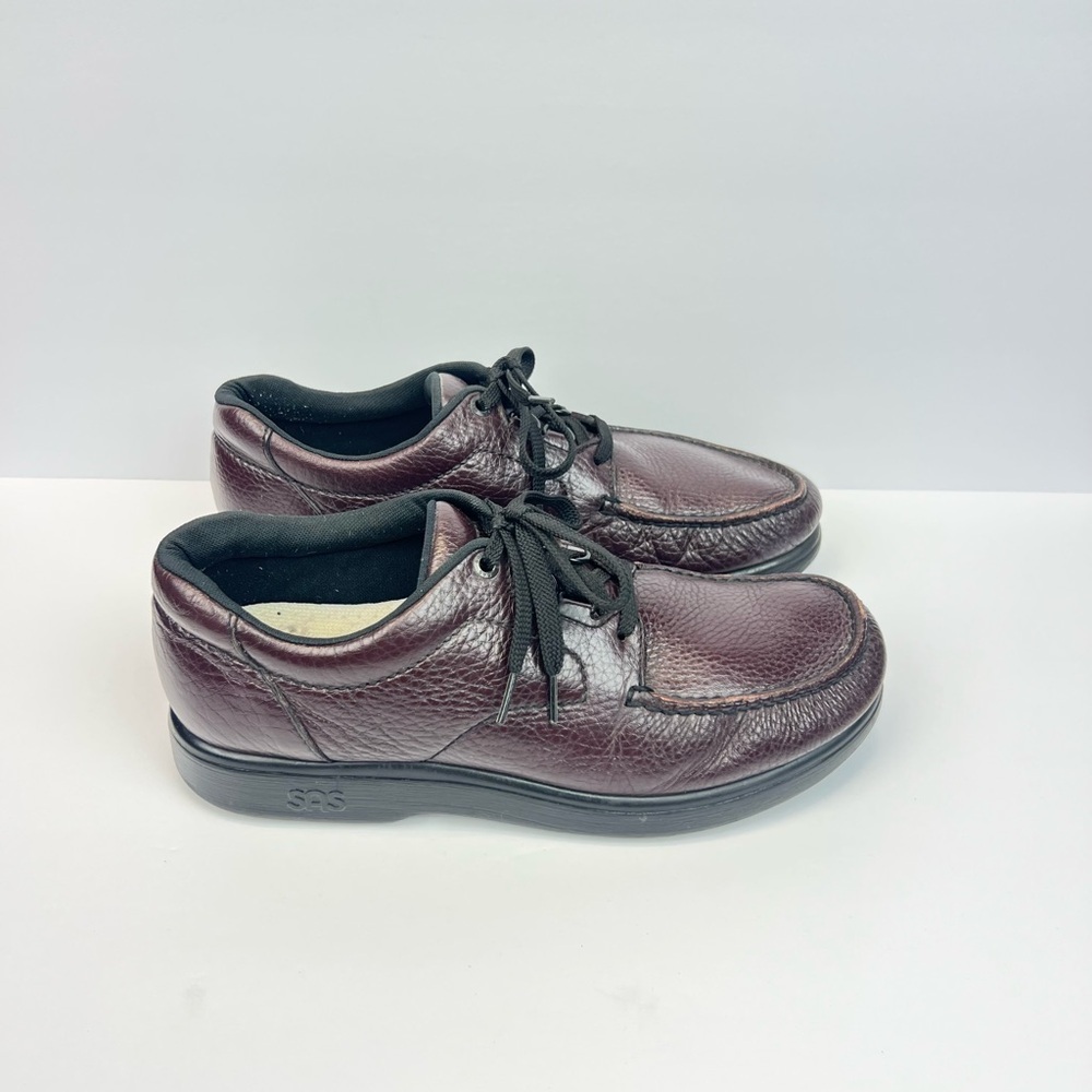 Vintage SAS Men’s 10.5N Lace Up Oxford Shoes Brown Leather Comfort Walk Sneakers